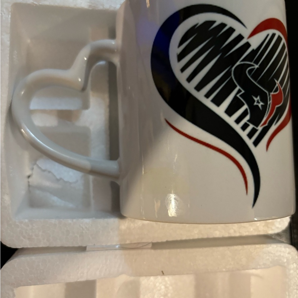 Houston Texans heart handle mug